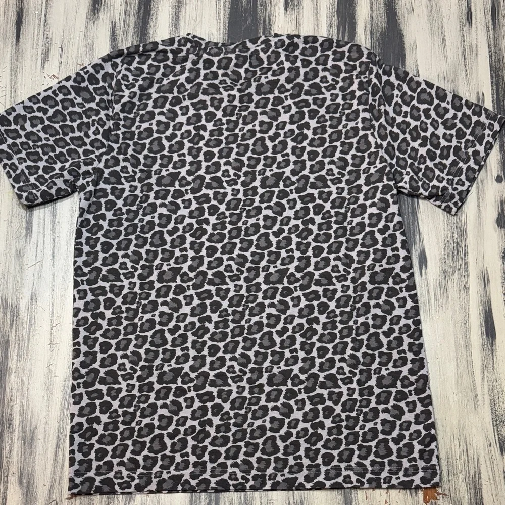 Puma Streetwear Black and Gray Leopard Print Men's Tee - Picture 6 of 9